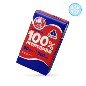 Морозиво "Рудь"  брикет "100 % МОРОЗИВО", 90 г, ціна за шт