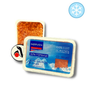 Ікра горбуші "Norven" солена морожена, 180 г, ціна за шт