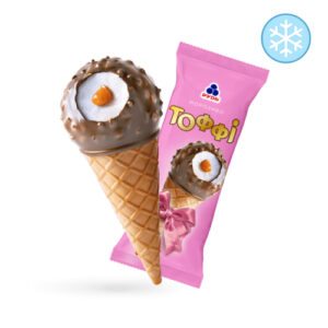 Морозиво "Рудь" ріжок "ТОФФІ", 70 г, ціна за шт