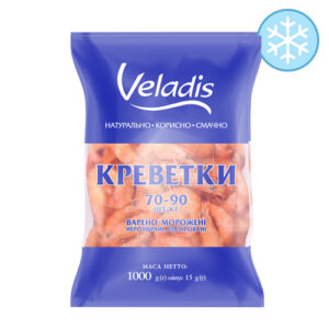Креветка "Veladis" варено/морожена глазурована 70/90, 1 кг, ціна за шт
