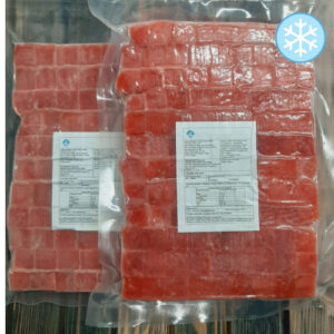 Філе тунця наріз. кубик. заморож б/ш 1,5см*1,5см, 500г, ціна за шт