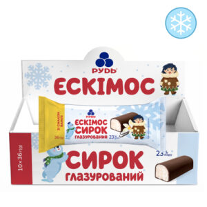 сирок глазурований "Ескімос" зі смаком ванілі, 36 г (блок 10 шт.), ціна за Бл