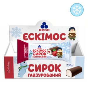 Сирок глазурований "Ескімос" вишня-черешня, 36 г (блок 10 шт.), ціна за Бл