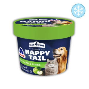 Морозиво для домашніх тварин "Рудь" CLUB 4 PAWS  HAPPY TAIL з яблуком, 90 г, ціна за шт