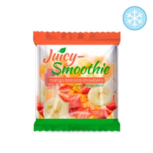 Суміш овочево-фруктова "Juicy-Smoothie" манго-банан-полуниця, 120 г, ціна за шт