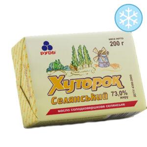 Масло "Рудь" вершкове "Хуторок Селянський" 73,0%, 200 г, ціна за шт