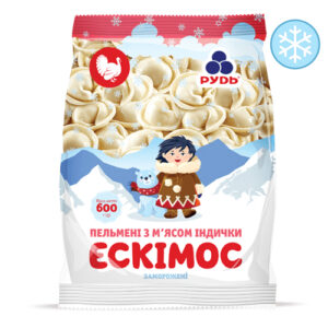 Пельмені "Рудь" Ескімос з м'ясом індички, 600 г, ціна за шт