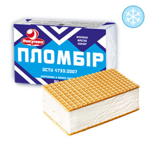 Морозиво "Ласунка" брикет Пломбір, 90 г, ціна за шт