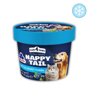 Морозиво для домашніх тварин "Рудь" CLUB 4 PAWS  HAPPY TAIL з чорницею, 90 г, ціна за шт