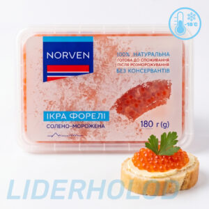 Ікра червона "Norven" форелі солено - морожена, 180 г, ціна за шт